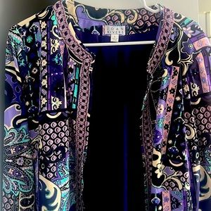 Joan Rivers Jewel Tone Print Knit
Jacket Cardigan
$15